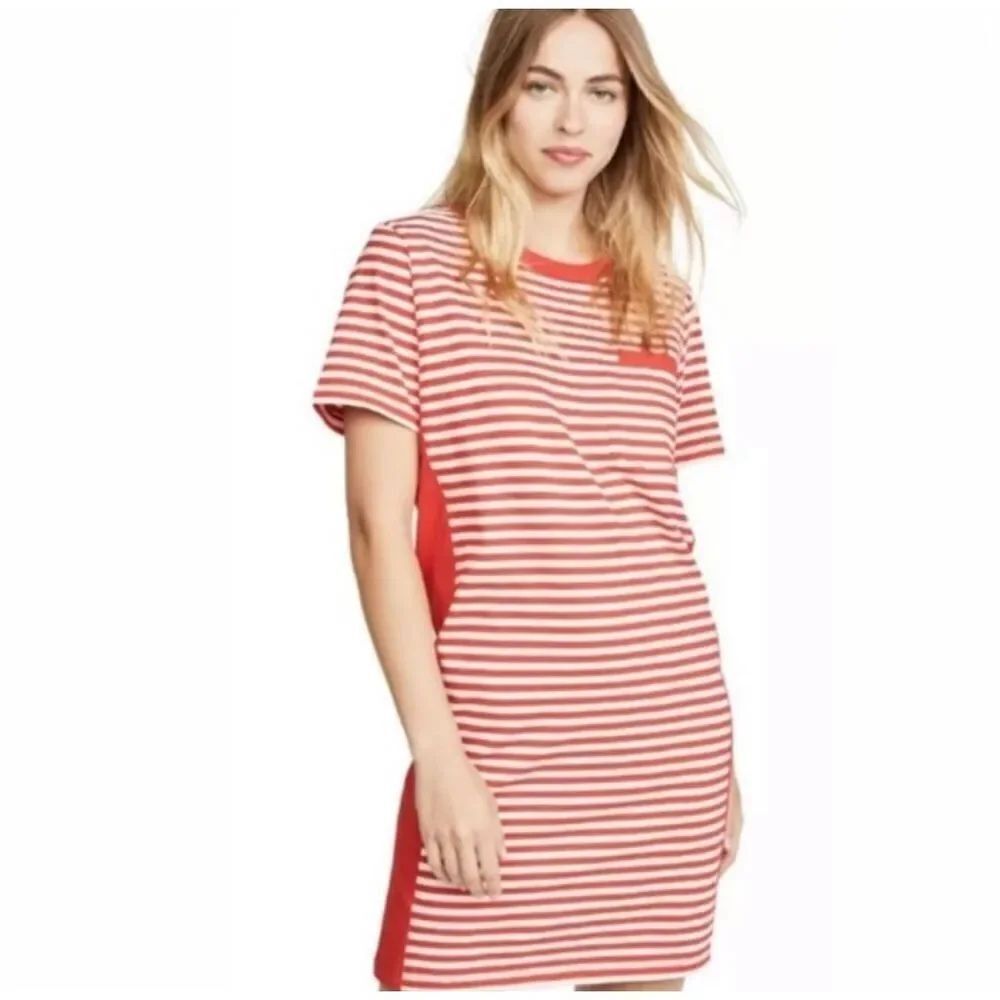 CURRENT ELLIOTT The Beatnik Dress With Side Panels Red Womens CHOOSE SIZE 0